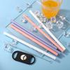 6pcs Replacement Straws for Owala FreeSip 24oz 32oz, 3 Colors Reble Plastic Straws with Cleaning Brush & Cutting Tool Water Bottle Tumbler Cleaner