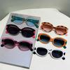 Vintage Oval Sunglasses Women Fashion Cute Candy Color Rim Beach Vacation Sun Glasses Trendy Brand Design Decor Shades
