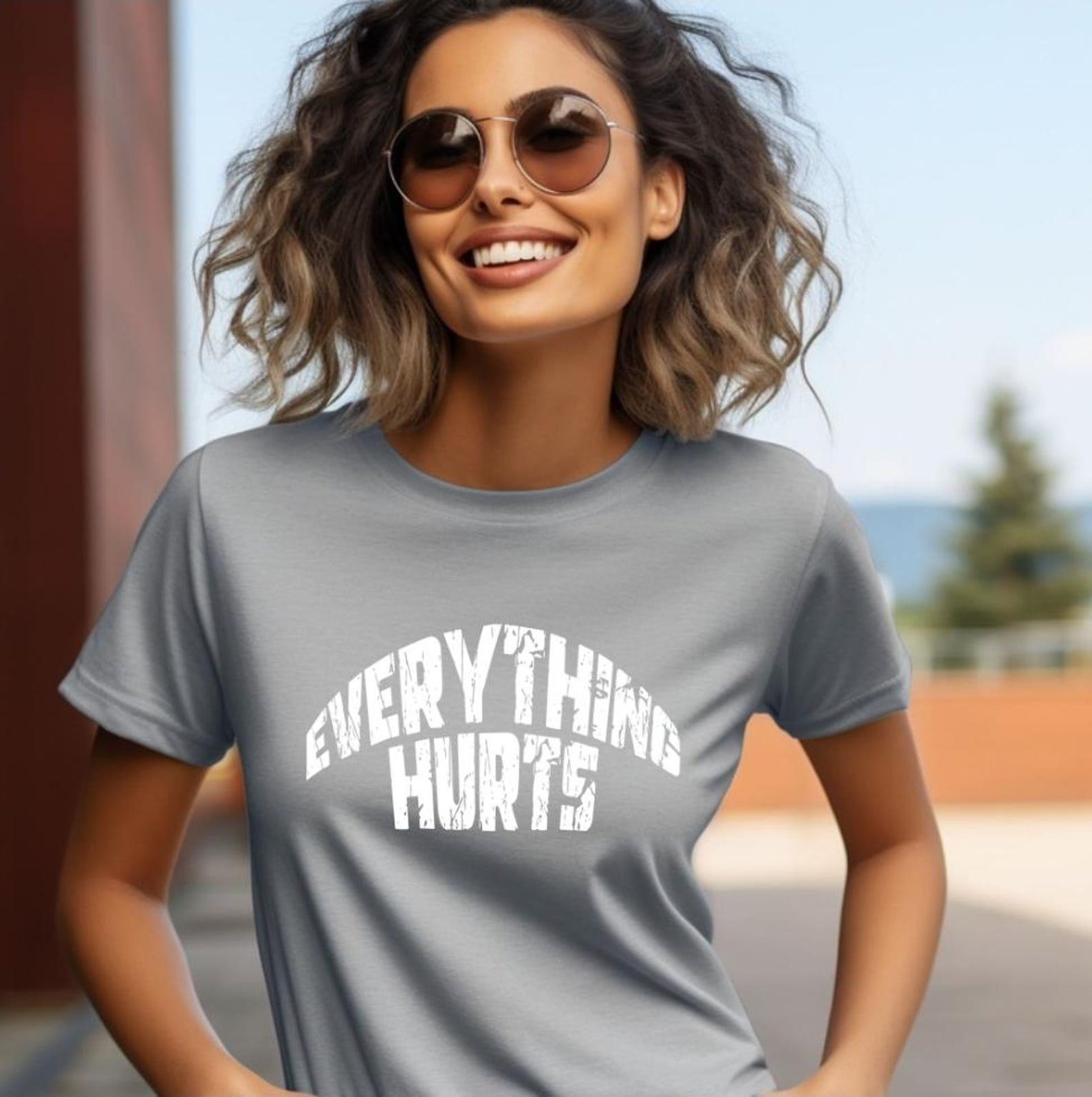 Everything Hurts Shirt, Funny Sarcastic T-Shirt, Relatable Humor Tee, Funny Saying Shirt, Tired Adult Humor Graphic Tee 2XL