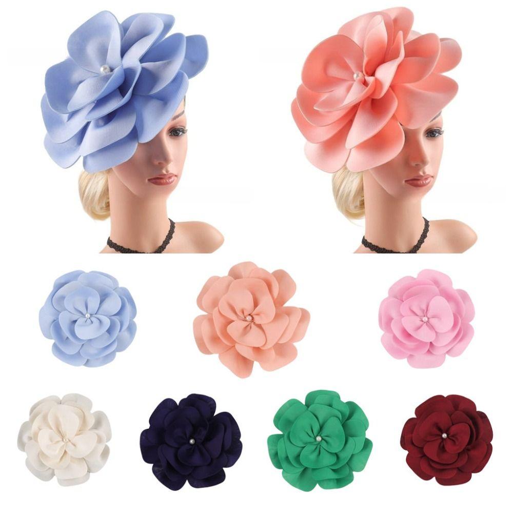 Modisches Kopfschmuck 3D Blume Fascinator Hut Große Blume Formell Rose Fascinators Teeparty Hüte Teepartys