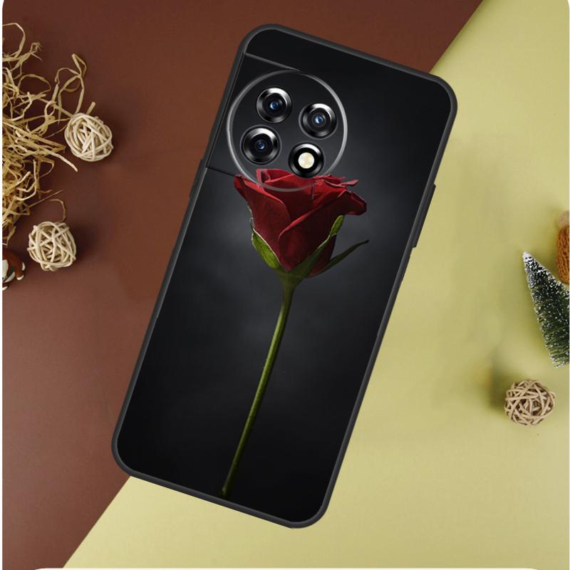 

Red Rose Flower For OnePlus 13 13R 12 12R 11 9 10 Pro 8T 9RT 10T 10R Nord 4 CE 2 3 Lite N20 N30 Phone Case OnePlus 10Pro
