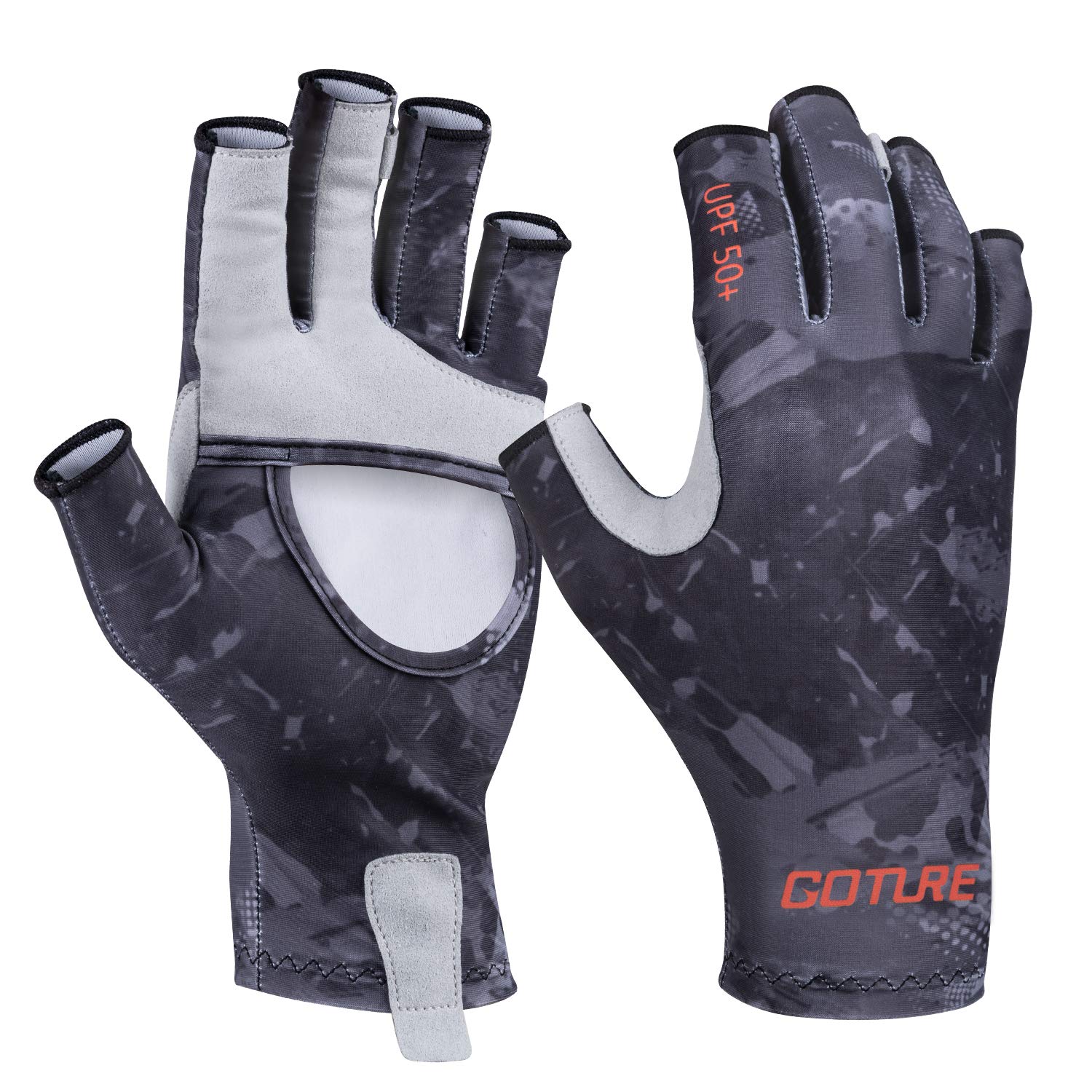 

Goture Cycling UV UPF Fishing Sizes Size Men s Gloves, Protection, 50+, Fingerless, Moisture-Wicking, Quick-Drying, Non-Slip, Gloves, S/M/L/XL (Black,