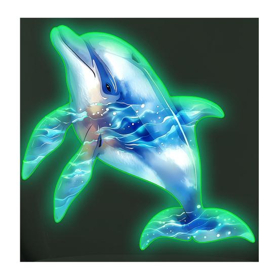 Glow In The Dark Dolphin Toilet Stickers, Waterproof PVC Bathroom Wall Decals, Self-Adhesive Kids Toilet Seat Decor, Removable Luminous Bathroom