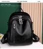 2024 Women's Soft Leather Waterproof Backpack - Large Capacity, Casual Korean Style for Shopping, Travel, and Mommy Needs