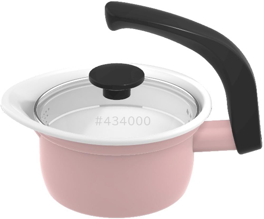 Эмалированная кастрюля Fuji Ena 1,4 л Пепельно-розовый