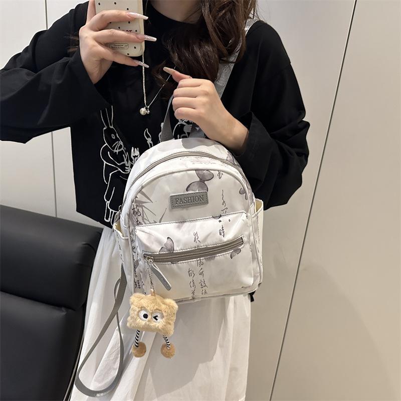 Schoolbag new national style butterfly small fresh printing backpack fashionable high value trend commuting foreign style small backpack