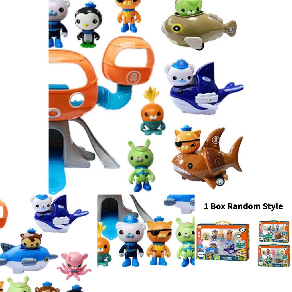 Authentic Octonauts Captain Barnacles Peso Kwazii Plush Figurines Boys Gift Set