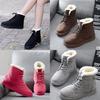 Cozy And Stylish Women's Faux Suede Fur Lined Winter Ankle Snow Boots