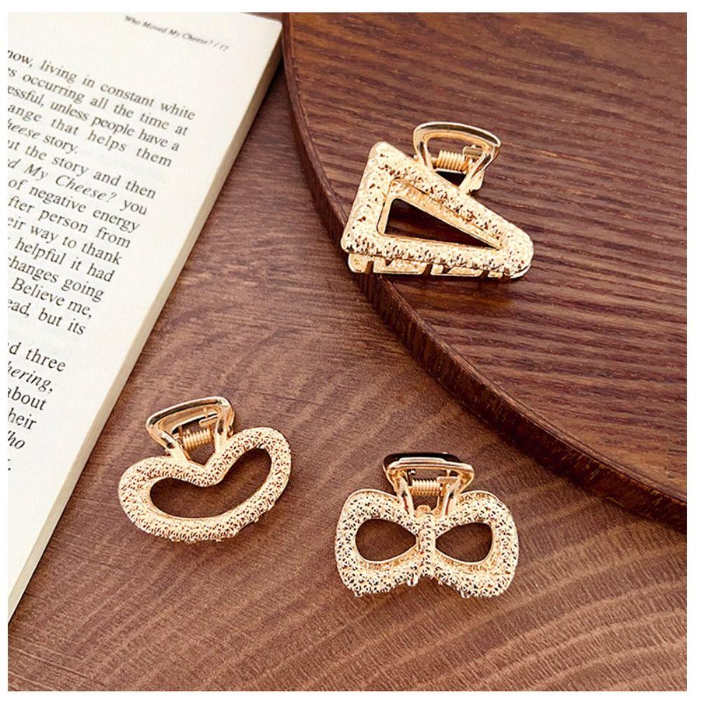 Gold Hair Claw Metal Barrette Fashion Hairpin  Women