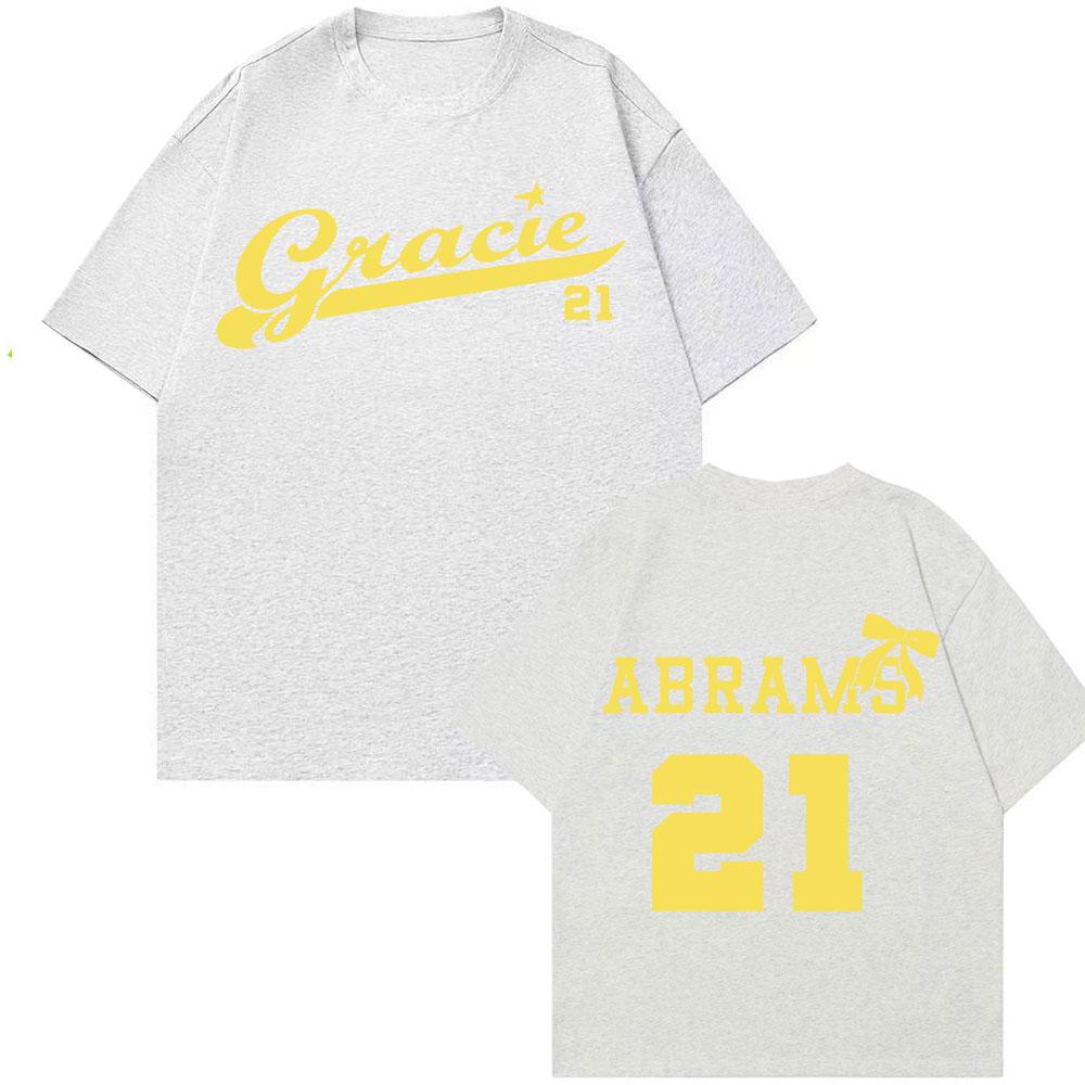Gracie Abrams 21 Logo T Shirt 2025 The Secret of Us Tour Short Sleeve Tee Shirt Men Women Vintage Fashion Casual T-shirt