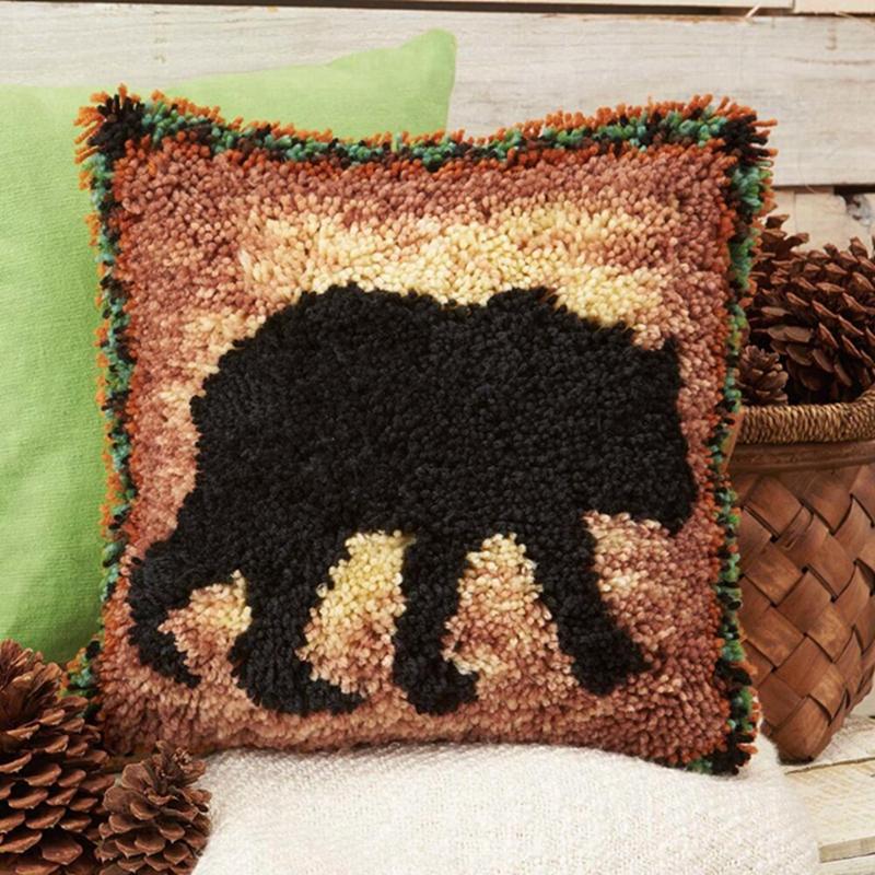 Haft Zwierzęcy Poduszka Smyrna Pakiet Haczyki Robione Ręcznie Haftowany Dywan Poduszka Zestawy Haczyków Zatrzaskowych Zestaw do Haftu Krzyżykowego