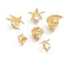 Ingemark 6Pcs/Set Boho Large Starfish Conch Scallop Open Rings for Women Summer Ocean Vintage Adjustable Rings Couple Jewelry