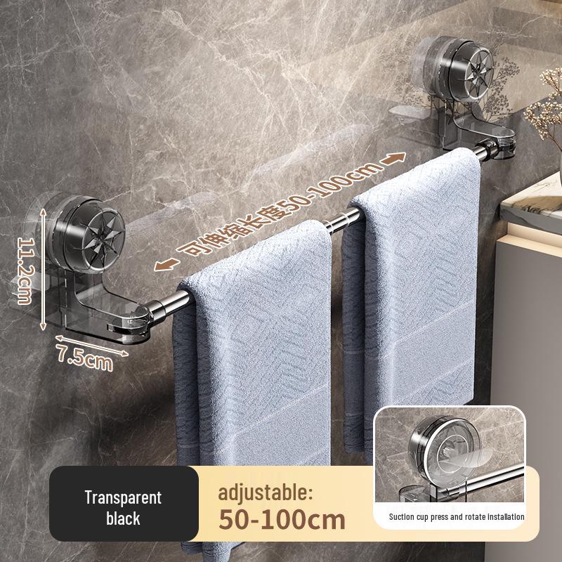 

Телескопическая вешалка для полотенец на присосках без сверления – Прочный настенный держатель для хранения в ванной для полотенец