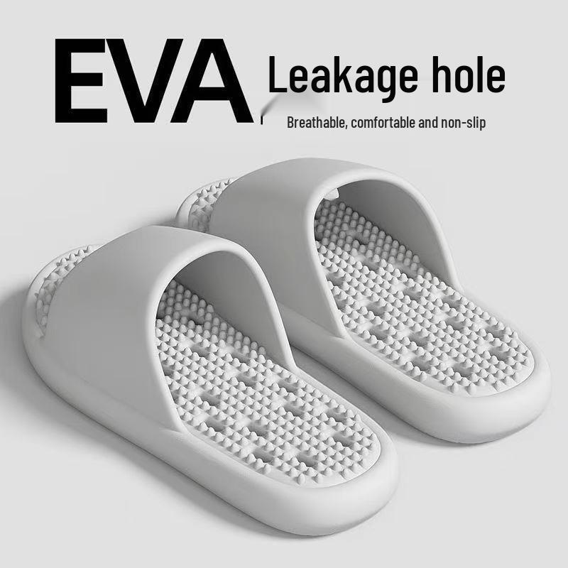 EVA Silent Non-Slip Shower Sandals: Men's & Women's Breathable Leak-Free Slippers
