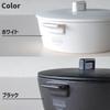 TAMAKI Clay Pot Corner IH Clay Pot 1-2 serving size White Diameter 23.2 x Depth 19 x Height 10.4cm IH, direct flame, microwave, oven compatible,