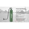 Ctrepower 1.3L Inflator Tyre Air bottle Tire Booster With Valve Gas Cylinder Clear Pressure Gauge For Bike Vacuum Tubeless Tire
