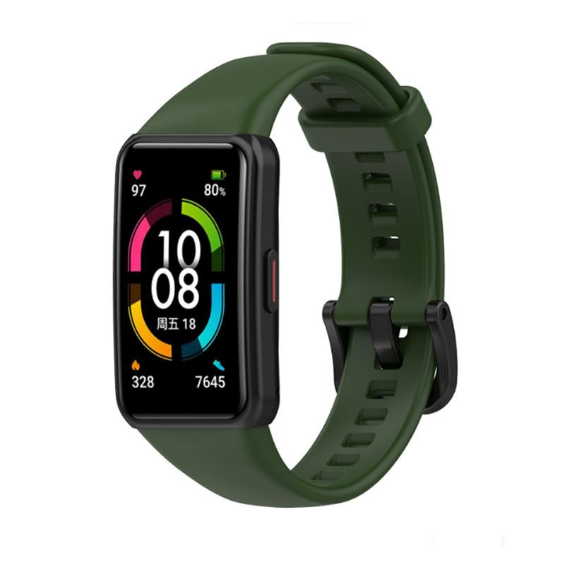 Szilikon szíj Huawei Band 6/6 Pro szíj okosóra állítható csuklópánt csere Correa karkötő Honor Band 6 szíj