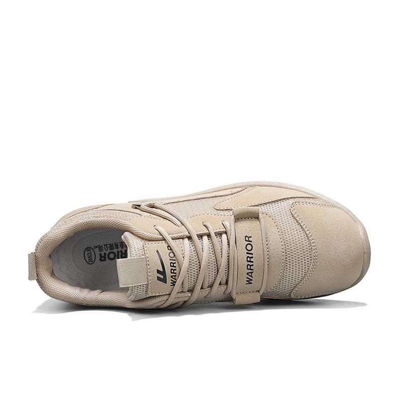 Warrior Casual Commuting Fashion Simple Trendy Versatile Slip-Resistant Durable Breathable Low-Top Lifestyle Shoes Men sneaker Khaki WXY(S)-4944N02
