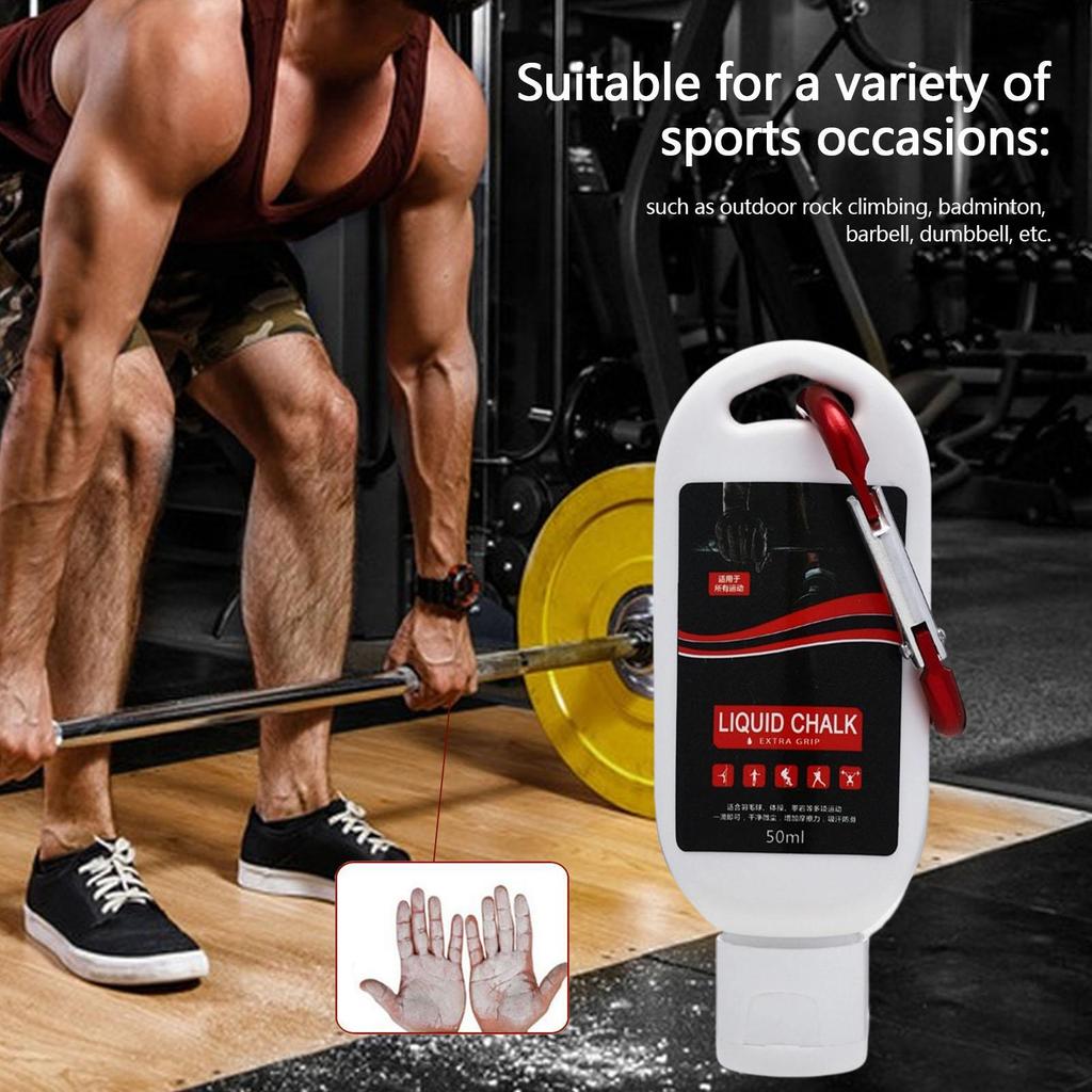 30ml/50ml/100ml Flüssiges Magnesiumpulver Schweißbeständiges Trainingspulver Anti-Rutsch-Creme Griff Gewichtheben Klettern Fitnessstudio Sport