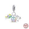 100% 925 Silver Wish For Peace Book Beads World Peace Charms Fit Original 925 Bracelet DIY Jewelry Making Women Gift