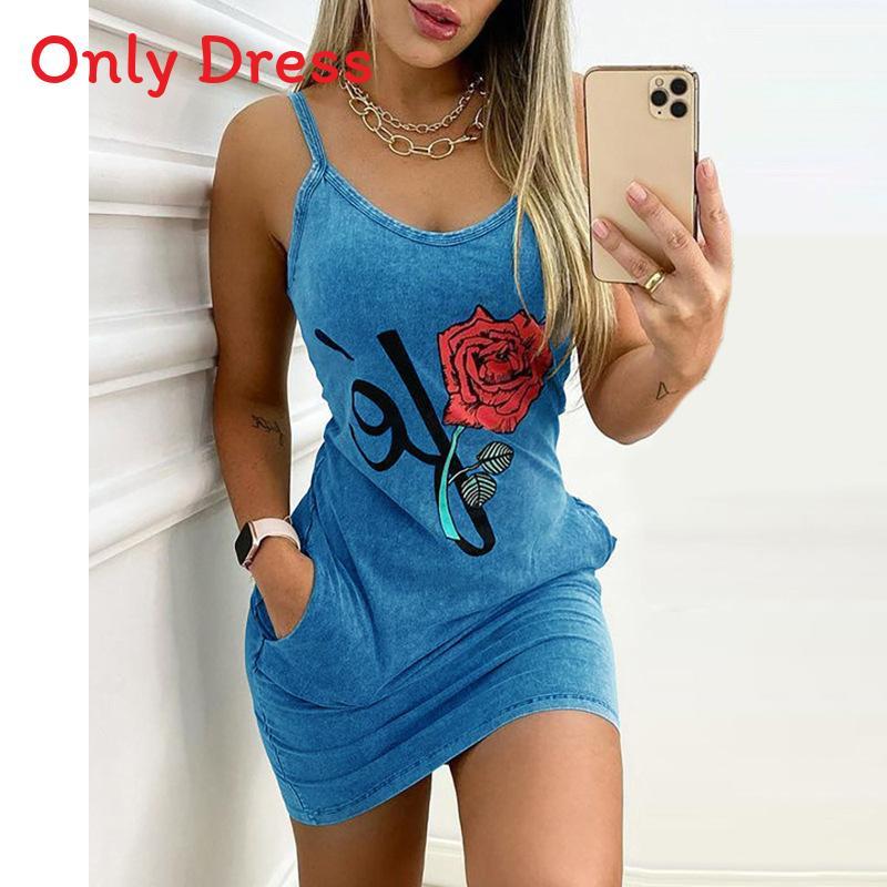 Womens Summer Floral Sleeveless Sundress With Pockets For Casual Wear