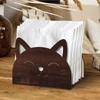 Cat Shape Design Wooden Cat Napkin Holder Wooden Material Decorative Tissue Rack  Cocktail Bar