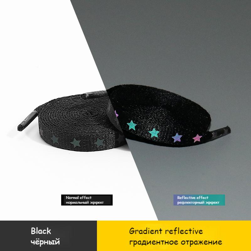 Módní holografické divoké tkaničky ploché tkaničky tenisky pásek na boty oboustranné reflexní zvýraznění luminiscenční tkaničky