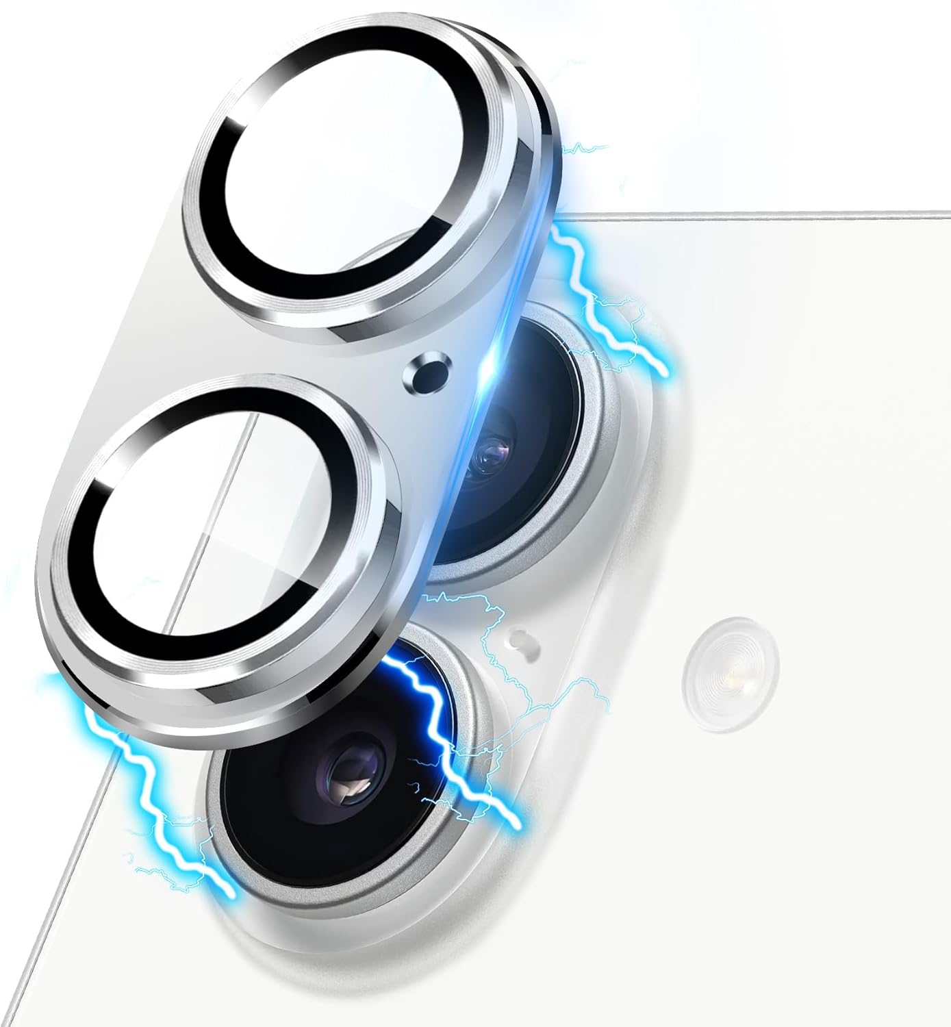 

Защитная крышка для объектива камеры iPhone 16 Pro Max 15 Plus 14 13 Mini 12 11 16Plus из закаленного стекла, металл, полная защита, аксессуары For iPhone 16 Pro Max серебряный