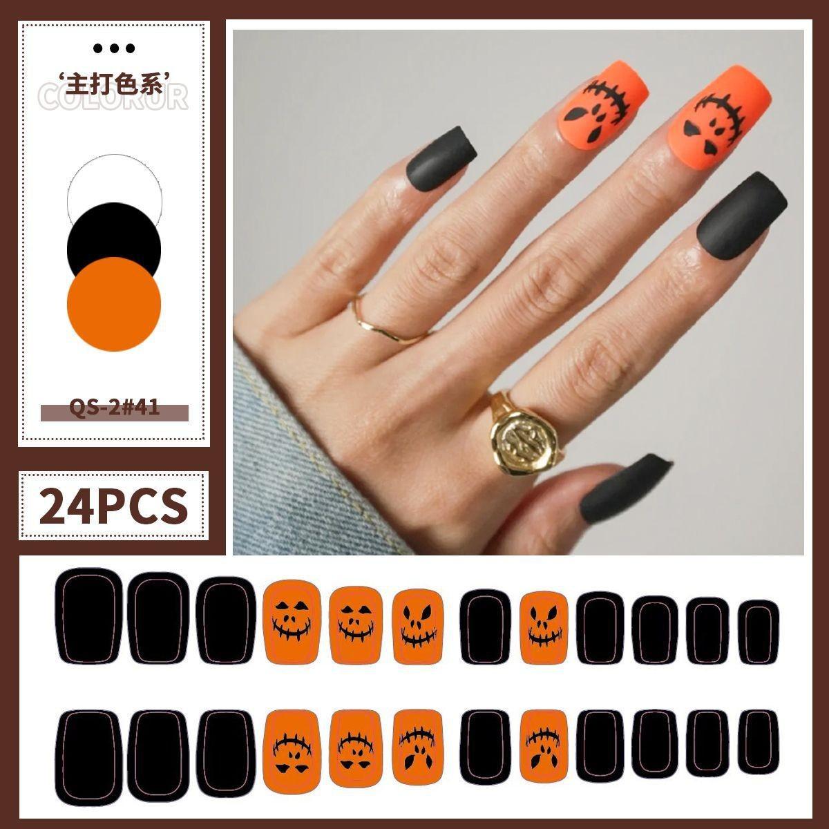 

All Saints Day Nail Enhancement Manicure Fake Nails 24 Pieces Nails