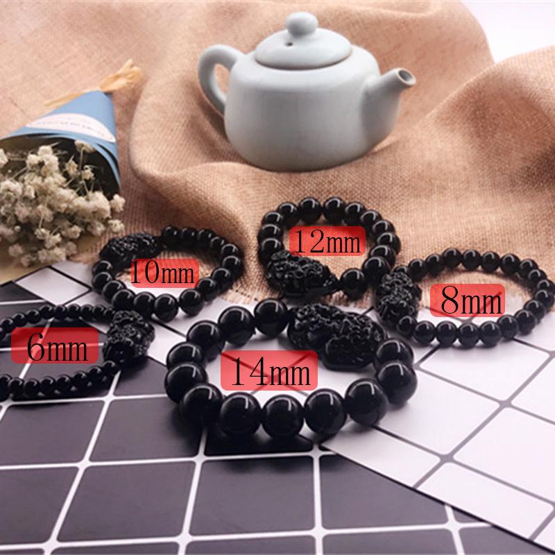 Street Stalls Offer Imitation Obsidian Pixiu Cross-Border Bracelets