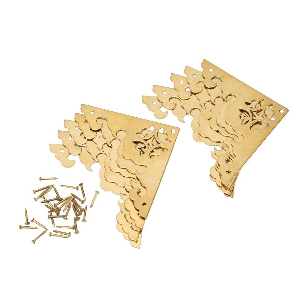10pcs Hollow Antique Decorative Box Corner Retro Corner Protector  DIY Luggage