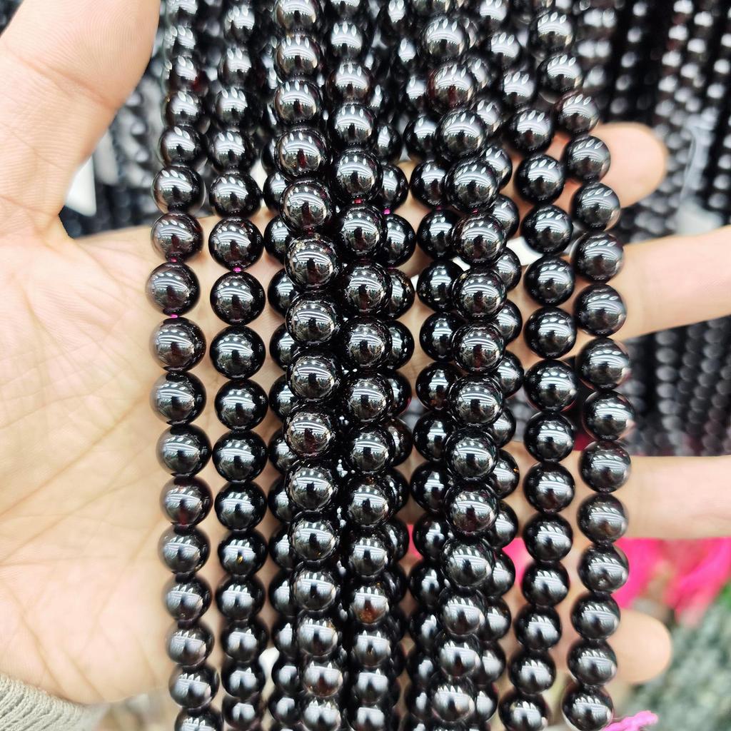 Natural Mozambique Garnet Wine Red Round Beads for DIY Jewelry Making