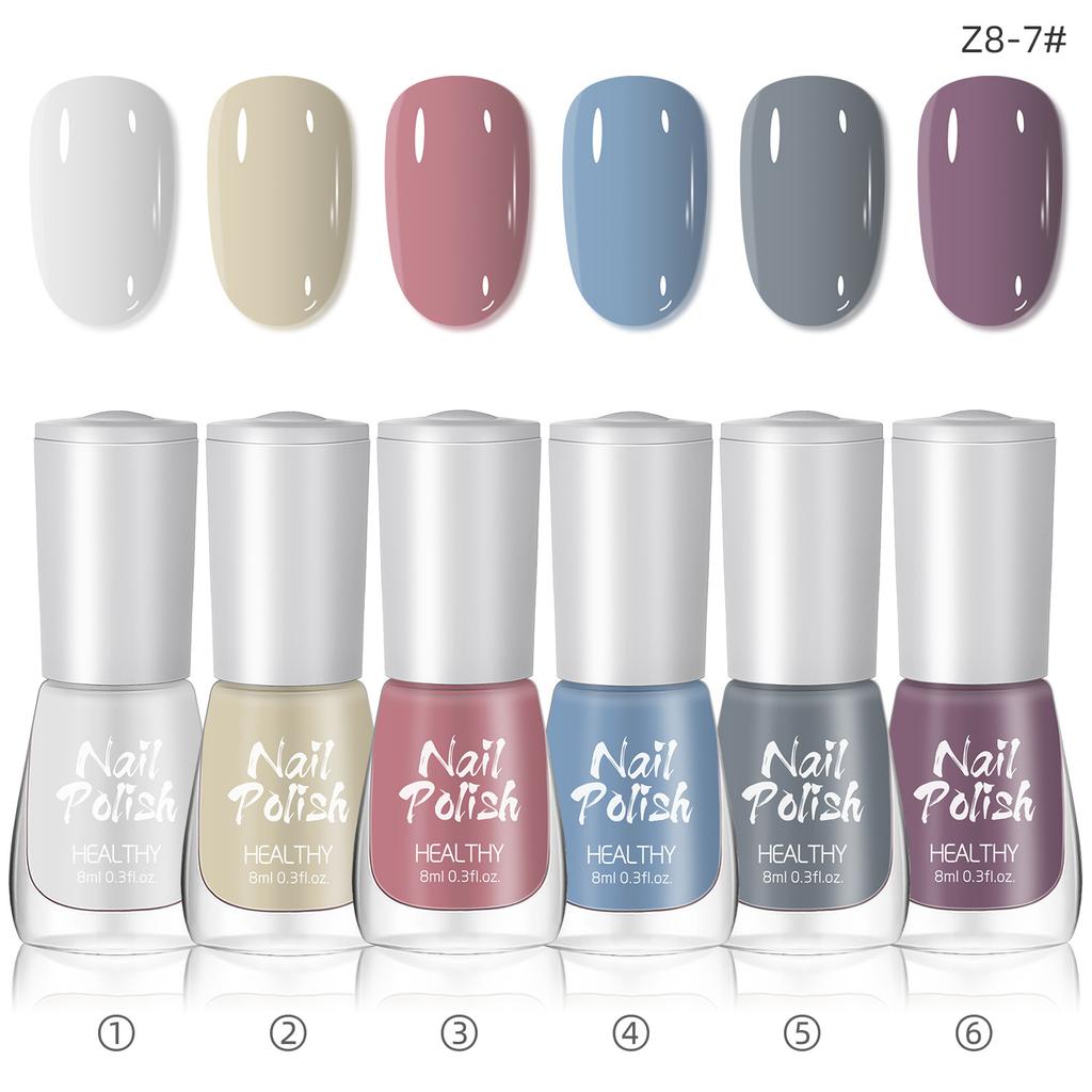 Water-based Nail Polish Set, No Baking, Quick Drying, Environmentally Friendly, Odorless, White Fine Flash Nail Polish Glue
