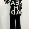 Knitted Suit Women'S Autumn And Winter Casual Fashion Temperament Scarf Sweater Wide Leg Pants Three Piece Set