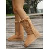 Cross-Border Trade 2025 Winter New Arrival: Women's Thick-Sole Fleece-Lined Snow Boots - Warm, Slip-Resistant, Height-Enhancing