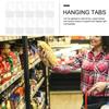 100Pcs Clear Adhesive Hanging Tabs Self Stick Hooks for Retail Store Display Hanging Tags Clear Plastic Hooks for Wall Folder