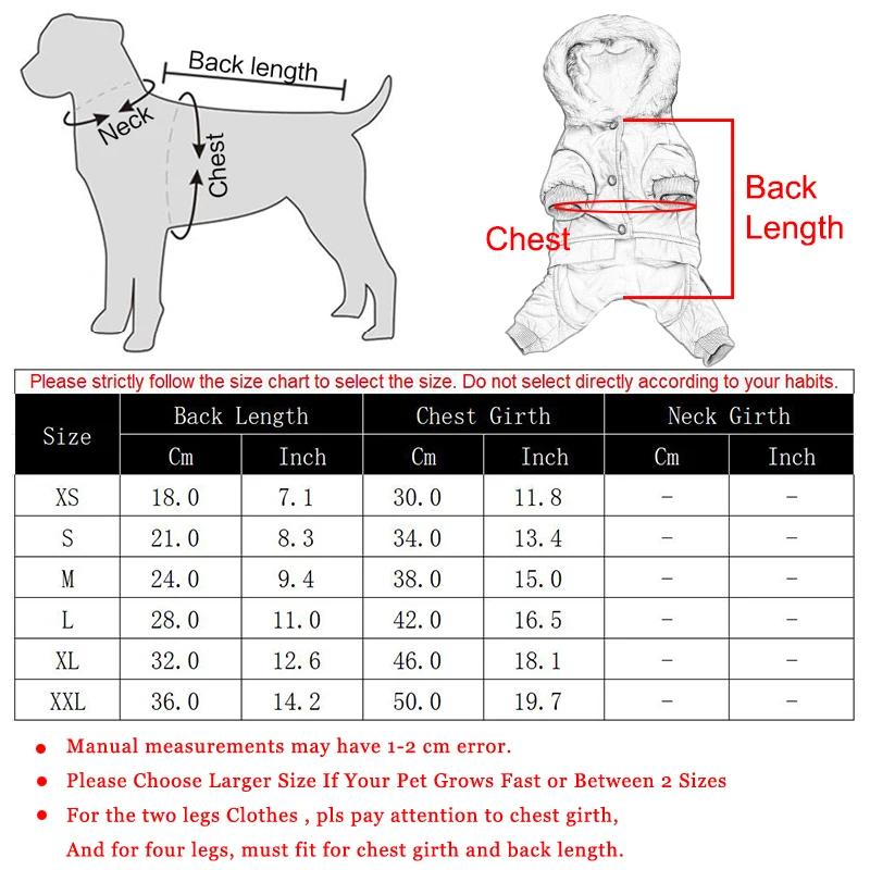 Winter Dog Jumpsuit Hoodie for Small Medium Dogs Windproof Warm Puppy Coat Overalls Pet Hooded Jacket Apparel French Bulldog Pug