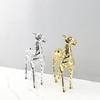 Creative Electroplated Gold Metal Horse Sculpture Luxury Electroplated Hollow Horse Animal Statue Office Living Room Decoration