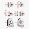 1pc Frameless Glass Door Lock No Drill Installation For Bathroom Double Swing Doors Outdoor Glass Door Use