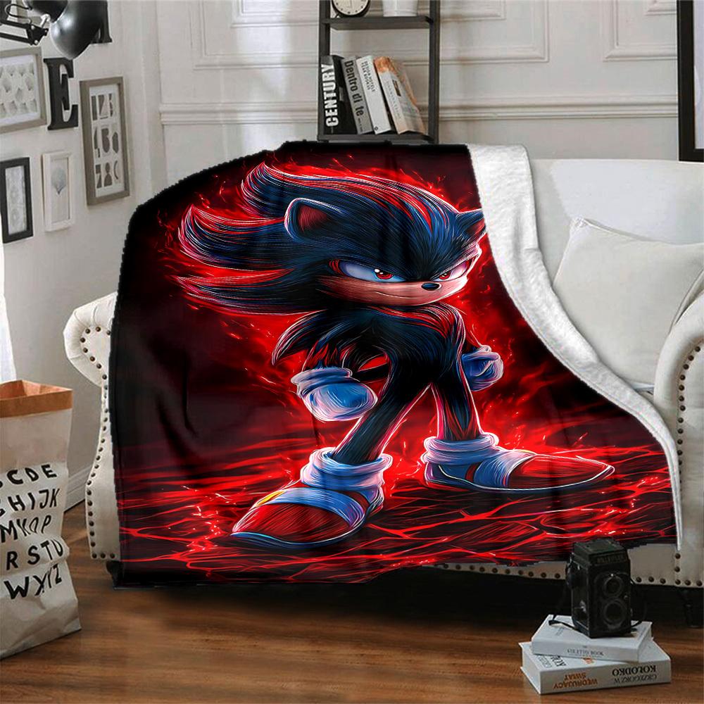 1pc Shadow Sonic Flannel Blanket, Soft Skin-Friendly with Digital Printing, Various Sizes Available for Family, Friends104
