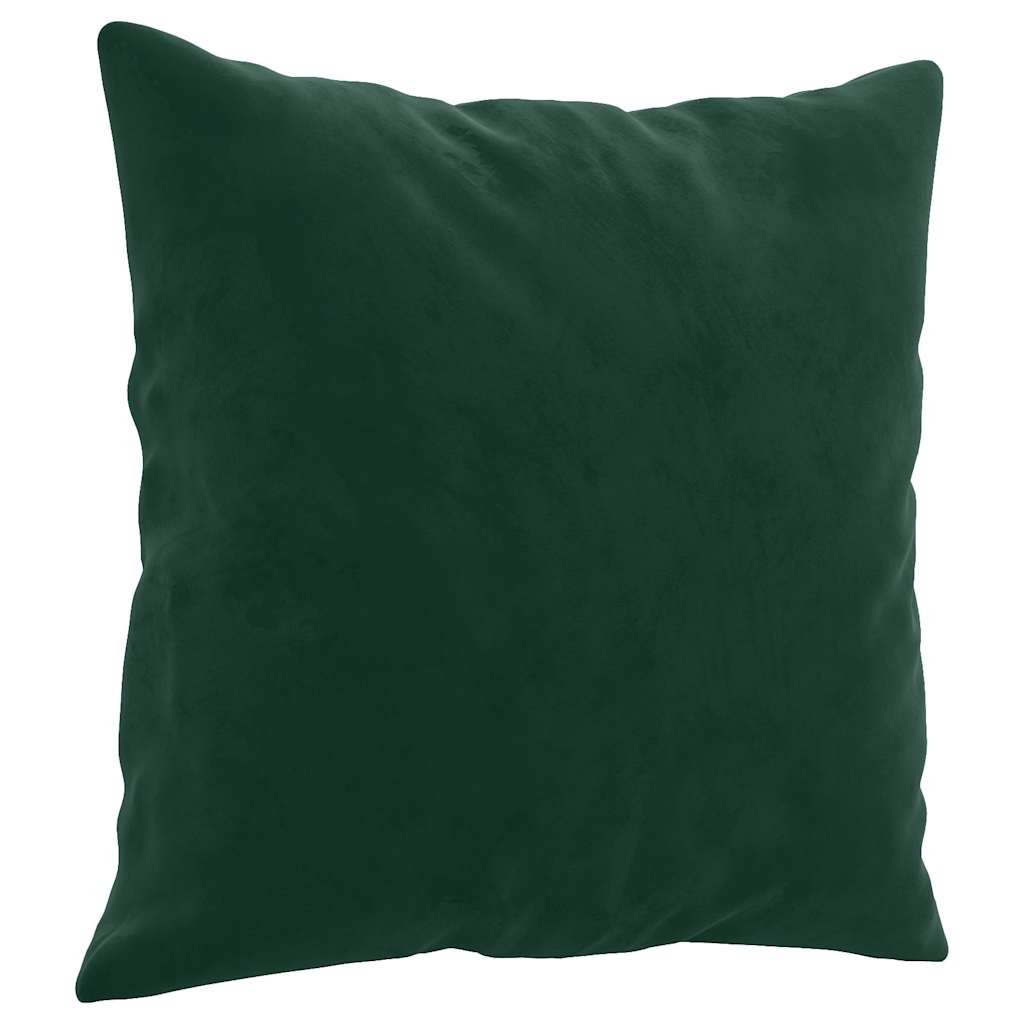 3 Seater Sofa with Decorative Cushions Dark Green 180 Cm Velvet