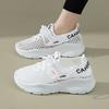 Women's Mesh Hole Shoes Breathable Thick Sole Versatile Sports Shoes Student Casual Running Shoes