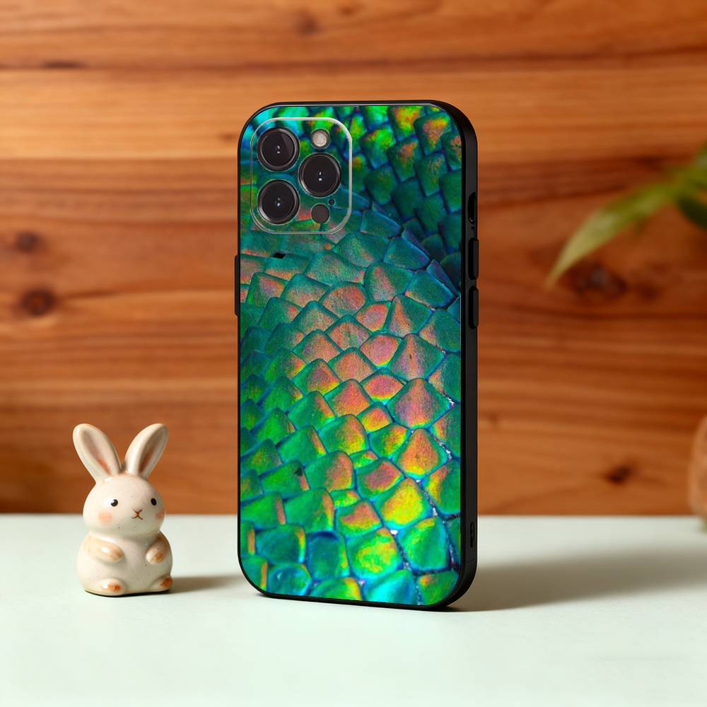 Snake Skin Pattern Phone Case For iPhone17,16,15,14,13,12,Plus,Pro Max, 5G Others Soft Black Cover