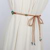 Chic Rope Cotton Waist Belt For Women Versatile Decorative Fashion Accessory Beige In