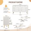 Comodino a 7 cassetti, Cassettiera bianca, Maniglie in metallo, Guide a chiusura ammortizzata, MDF robusto, Soggiorno Corridoio, Dispositivo anti-ribaltamento, Gambe rialzate, Aspirapolvere robot