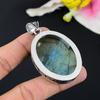 Labradorite Gemstone Handmade 925 Sterling Silver Jewelry Pendant 2.60" KG-92