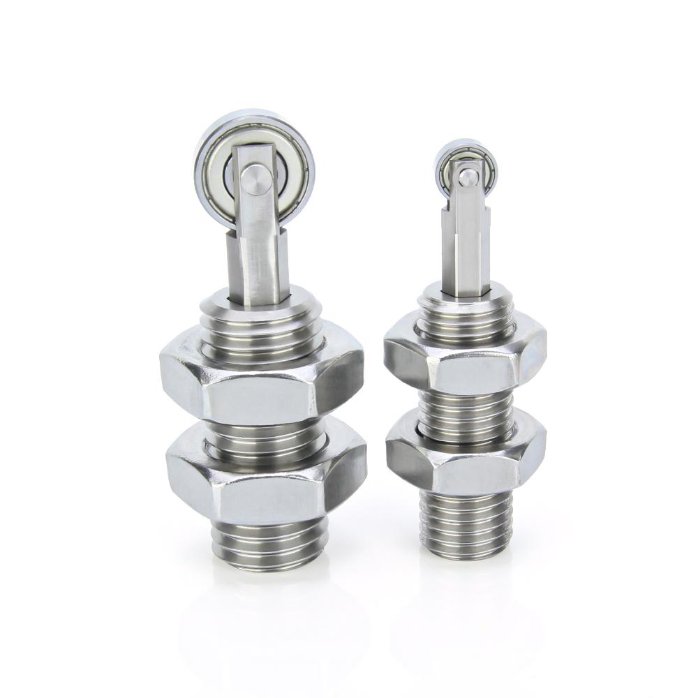 Thread M16 M20 Ball Roller SUJ2/SUS440C Long Stroke Roller Bearing Bolt Type Roller Plunger With Two Nuts