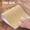 LEONTOOL Sandpaper 100 70mm Wide x 18M PSA Sanding Gauze Fine Aluminum Woodworking Sanding Automotive Polishing Roll, Grit, Long, Adhesive, Yellow,