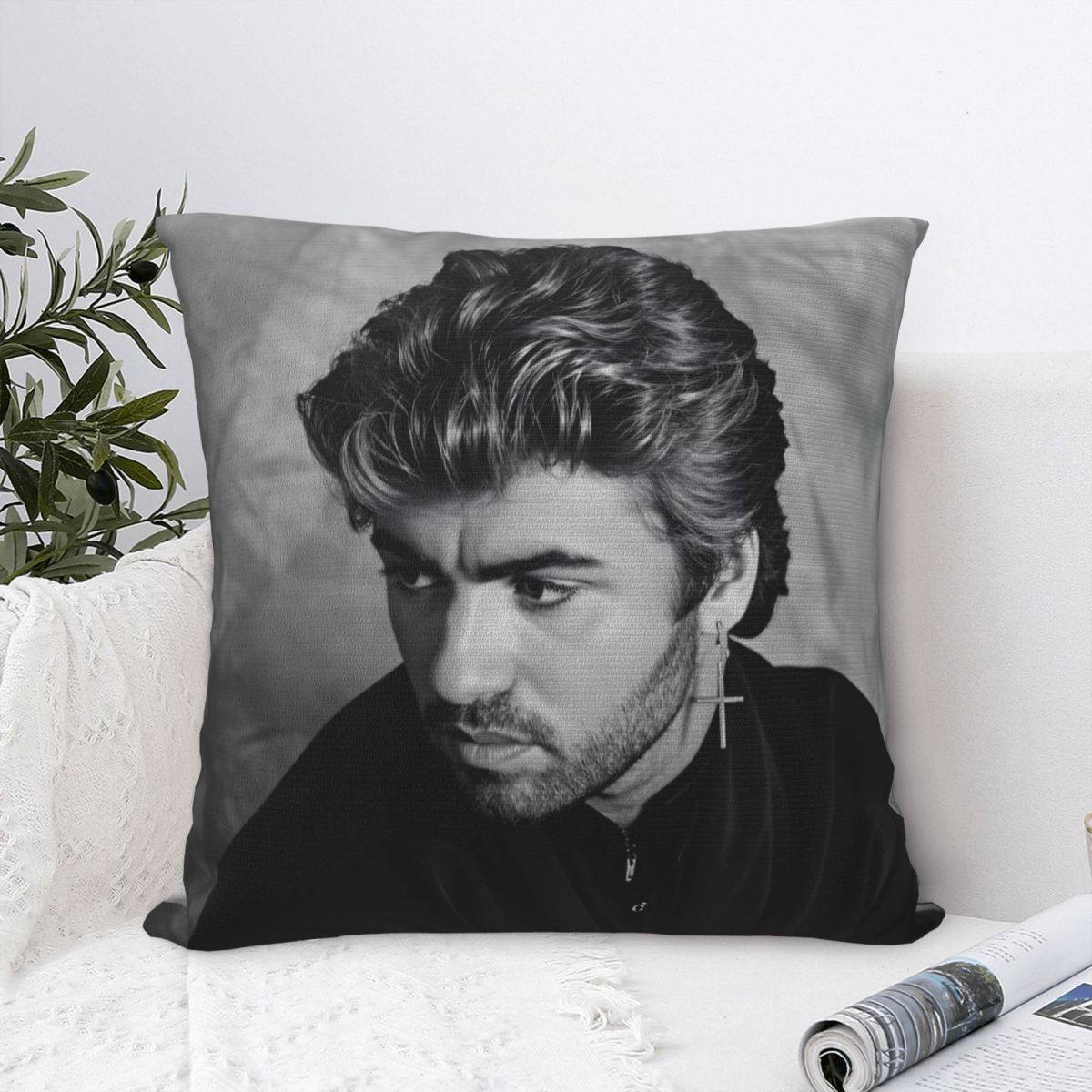 Pandara Jewelry Unisex Pillow Cover George Michael British Singer Graphic Cushion Cover Fashion Pillow Case For Living Room Chair Pillowcases