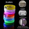 10Pcs Led Glow Bracelets Wristbands Glow In The Dark Party Supplies Neon Light Up Bracelet Wedding Party Decor